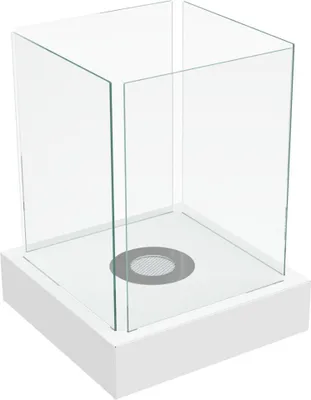 Produktbild von Tischkamin Bioethanol TANGO4 weiß Deko Steine Set
