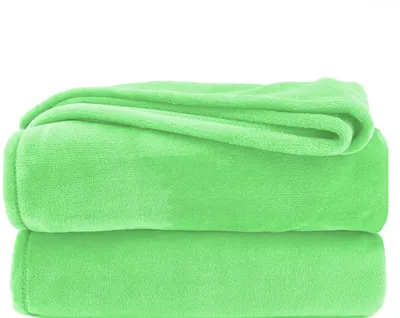 Obrázek produktu pro heimtexland ® útulná deka SUPER SOFT flanelová deka XL pohovka deka hod uni typ 380 světle zelená 200 x 150 cm