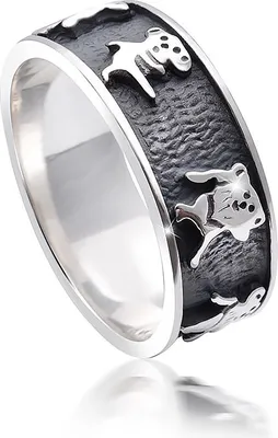 Produktbild von MATERIA Damen Ring tanzende Bärchen 925 Sterling Silber antik e Fertigung #SR-111