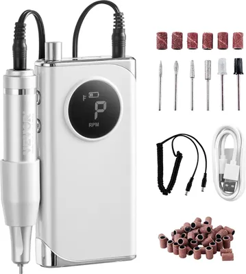 Produktbild von Nagelbohrer Elektrisch Maniküre Nagelfräser 40000U/min Feilenmaschine LCD