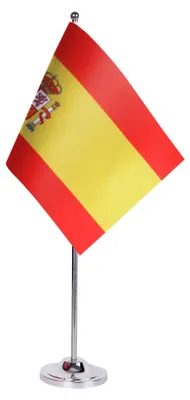 Produktbild von AZ FLAG Tischflagge Spanien 22x15 cm Spanische Satin Metallsockel