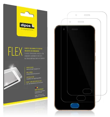 Produktbild von 2x Schutzfolie für Xiaomi Mi Note 3 Folie, 100% Displayabdeckung, dipos Flex