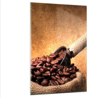 Produktbild von Bilder auf glas - Einteilig - Kaffee Getreide geröstet - 80x120cm - Glasbilder - Wandbilder - Bilder - zum Aufhängen bereit - Wanddekoration aus Glas - Glas Bilder - Wandbild auf Glas - GPA80x120-2536