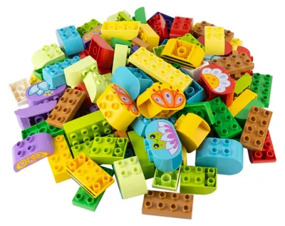 Produktbild von LEGO® Duplo 100 Baustein + 25 2x4 Steine Bunt NEU! Menge 125 Stück
