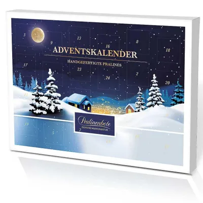Produktbild von Pralinenbote - Pralinen Adventskalender "Klassiker" mit 24 handgefertigten Pralinen, 300 g