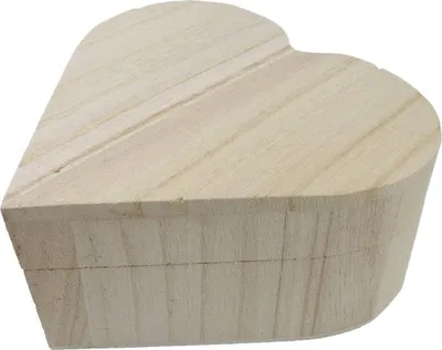 Produktbild von Holzkästchen herzförmig - Aufbewahrung, Dekoration und als Geschenk - ca. 13 x 13 x 6 cm mit Deckel