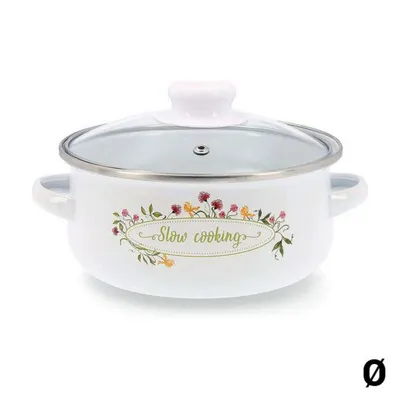 Produktbild von Kasserolle mit Glasdeckel Quid Memory Emaillierter Stahl - 26 cm