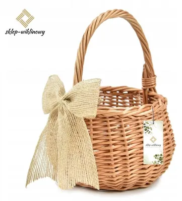 Produktbild von Sklep Wiklinowy Weidenkorb Osterkorb Natur 10 cm