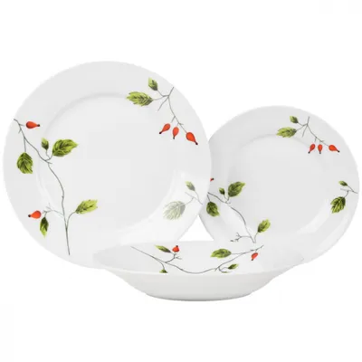 Obrázok produktu pre 18-dielny jedálenský servis sada riadu jedálenská súprava riad 6 osôb jedálenský servis sada tanierov porcelán