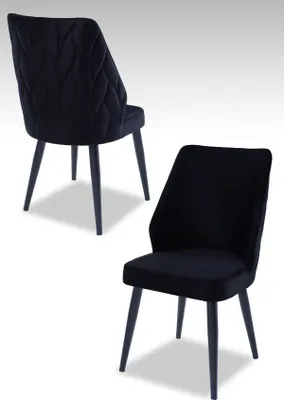 Immagine prodotto di Skye Decor, Pufi - Nero, Set di sedie (2 pezzi), Nero, 100% PANNELLI DI PARTICELLE RIVESTITI IN MELAMMINA, 48 x 90 x 43 cm