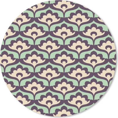 Produktbild von MuchoWow® Mauspad Mousepad Muster - Retro - Blumen 50x50 cm - Mousepads - Maus Mat - Pad - Mausunterlage - Vinyl