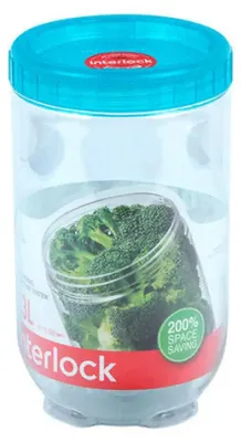 Produktbild von Lock & Lock INL402, Flakon, Rund, 1,3 l, Transparent, Weiß, Polypropylen (PP), 185 mm