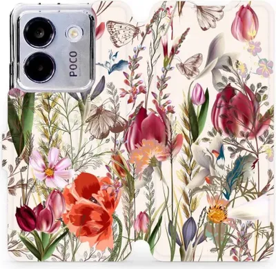 Produktbild von Handyhülle mit klappe für Xiaomi Poco M7 Pro 5G, Mobiwear Book, Blumenstrauß