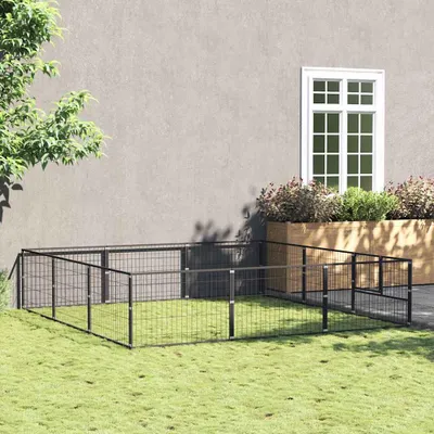 Obrázok produktu pre vidaXL Psia búda čierna 9 m² oceľ
