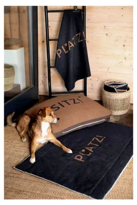 Produktbild von Hundekissenhülle 'Platz!' 60 x 90 cm in Anthrazit