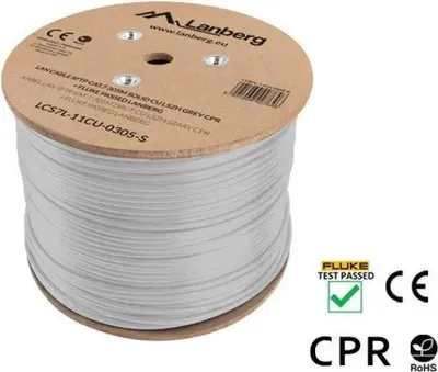 Produktbild von LANBERG Verlegekabel CAT.7 SFTP 305m LSZH Kupfer grau