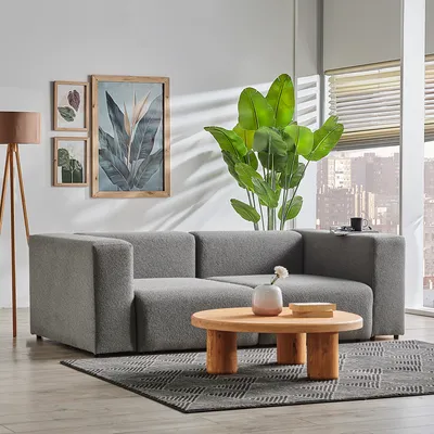 Produktbild von 2-Sitzer Sofa 'Suldal' Webstoff Grau