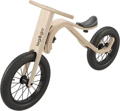 Produktbild von leg&go 3in1 Laufrad aus Holz, 1-5 Jahre, 12 Zoll, Laufrad für Kinder Super leicht