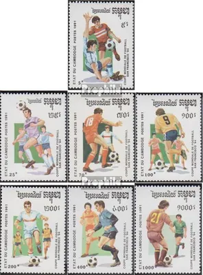 Produktbild von Briefmarken Kambodscha 1991 Mi 1196-1202 (kompl.Ausg.) postfrisch Fußball-WM 1994 in den USA