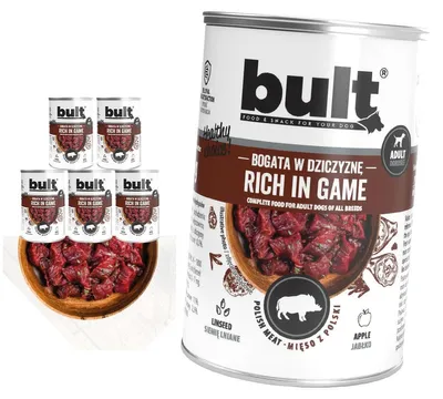 Produktbild von BULT | Hundefutter Wild - Nassfutter Set 6x400g Dose - Haustierfutter fur Hund