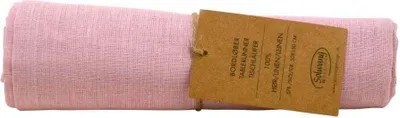 Produktbild von Solwang Leinen - Tischläufer '1 Stück gewebtes Leinen Tischlaüfer' Light pink