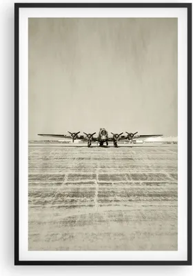 Produktbild von Gerahmtes Poster - Schwarzer Rahmen - Flugzeug alt Bomber - 61x91,5 cm - Wand Bild - Wanddeko - Wandbilder - Kunstposter - Wandposter - Bilderrahmen - Bilder - Kunstdruck - Wandbild - P2BPA61x91-4184