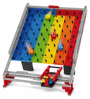 Produktbild von Regenbogen Kugelbahn Bausteine 477 Teile Rutsche Set