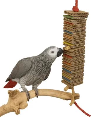 Image de Jouet pour perroquet en bois et carton épais XL