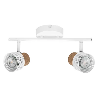 Zdjęcie produktu dla LEDVANCE DECOR SPOT CORK, 2 x 3,4W, 460lm, biały, reflektor, regulowane głowice, wszechstronny, reflektor wewnętrzny, wymienne lampy LED, ściemnialna, ciepła biała barwa światła, GU10