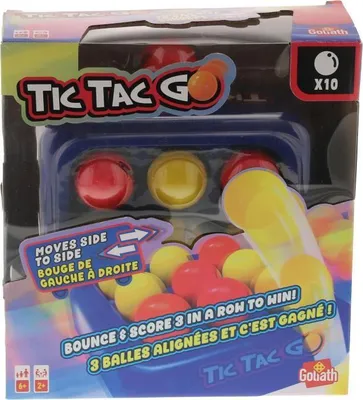 Zdjęcie produktu dla Gra Towarzyska Tic Tac Go, Gra Zręcznościowa i Umiejętności, GOLIATH, Od 6 lat, Czas Gry 20 min