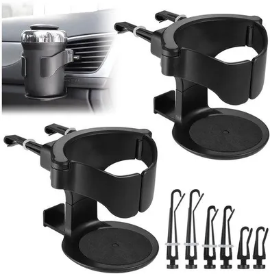 Produktbild von Von shayne - Getränkehalter für das Auto - Praktischer, verstellbarer Getränkehalter für den Innenraum des Autos - 2 Stück - Geeignet für Flaschen und Getränkedosen - Ideal für Kaffeetassen