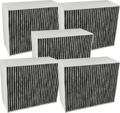 Produktbild von vhbw 5x Aktivkohlefilter kompatibel mit Siemens LF98GA542/02, LZ56000(00), LF98GB542B/02, LF98GB542B/01 Dunstabzugshaube - 22,7 x 18,9 x 10 cm