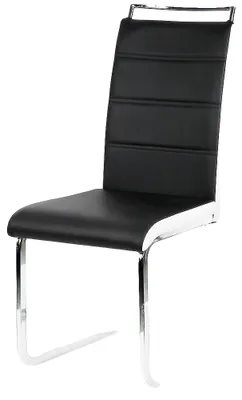 Image de Chaises de salle à manger, lot de 2, design moderne, rembourrées pour plus de confort, noir et blanc-a