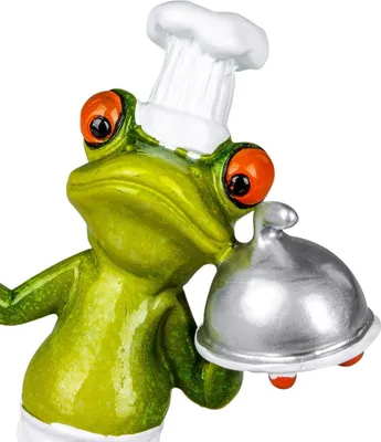 Produktbild von Formano lustige Frösche Figur Koch Poly 17 cm