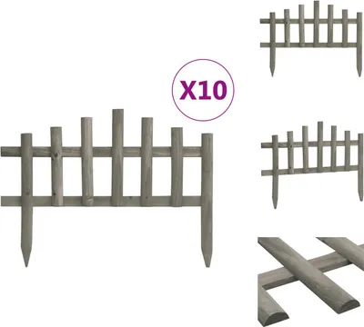 Produktbild von vidaXL Rasenkanten 10 Stk. Tannenholz 4,4 m -  Beeteinfassungen