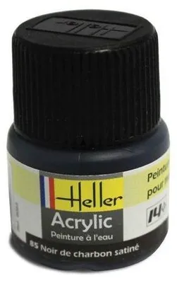 Produktbild von Heller 9085 -  Peinture Acrylic 085 noir de charbon satine, 12ml - Neu