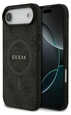 Immagine prodotto di Custodia per iPhone 17, Guess Hardcase 4G Ring Classic Logo con MagSafe, nero