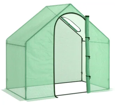 Obrázok produktu pre Fóliový skleník – skleník na paradajky s oknom a dverami | Farba: zelená | Rozmery: 100 x 180 x 168 cm