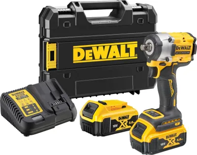 Zdjęcie produktu dla DeWALT - Wiertarka udarowa, 406 Nm, 1/2", z akumulatorem 18V, 2x5.0Ah, ładowarką i walizką TSTAK [DCF921P2T-QW]