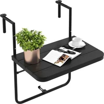 Image de Table pliante NP11099DK avec garde-corps, noire - A