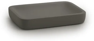 Immagine prodotto di Portasapone in resina gun metal matt da appoggio | Yucca
