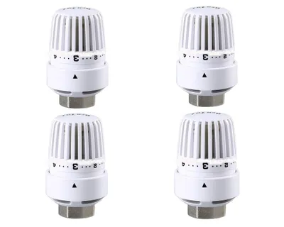 Produktbild von 4 x Thermostat Heizkörper Kopf Regler Heizung Ventil Thermostatventil M30x1,5mm