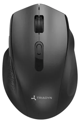 Obrázok produktu pre Bezdrôtová myš Galatea 2400 MHz, 3200 DPI, čierna. Ergonomická optická počítačová myš pre kanceláriu a počítač. 6-tlačidlová myš s nastavením DPI. USB prijímač