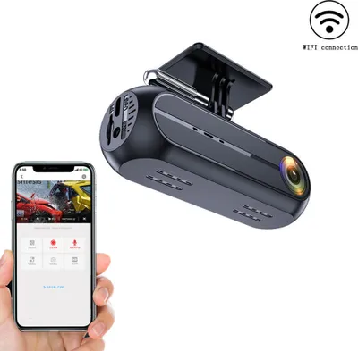 Immagine prodotto di Dash Cam 170 gradi Wifi telecamere auto 1080P HD visione notturna registrazione video nero