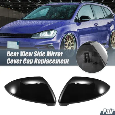 Image de Paire De Couvercles De Rétroviseur Extérieur De Remplacement En Noir Brillant pour Volkswagen Golf Mk7 E-Golf
