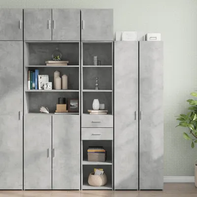 Produktbild von vidaXL Hochschrank Schmal Betongrau 40x42,5x225 cm Holzwerkstoff