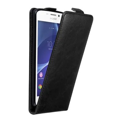 Immagine prodotto di Cadorabo cover per Sony Xperia M2 / M2 AQUA cover protettiva in nero Flip case custodia per telefono cellulare Case Cover