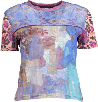 Immagine prodotto di T-shirt donna DESIGUAL 22SWTKAG Colore: Blu, Taglia: XL