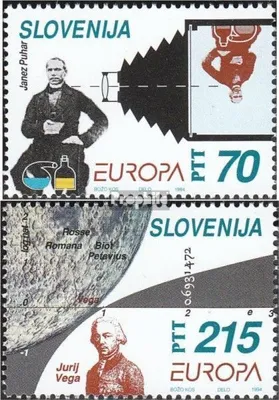 Produktbild von Briefmarken Slowenien 1994 Mi 80-81 (kompl.Ausg.) postfrisch Entdeckungen und Erfindungen