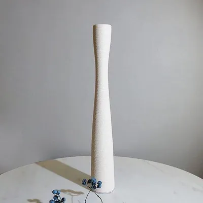 Produktbild von Bodenvase Keramisch - Modern Minimalistisch - 51 cm Hoch - Weiß